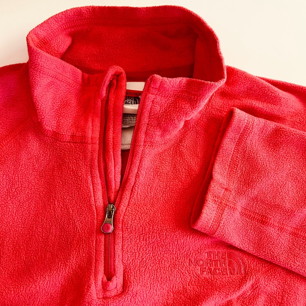 The North Face Womens Fleece Pullover XS Pink 1/4 Zip Activewear Jacket *Read*